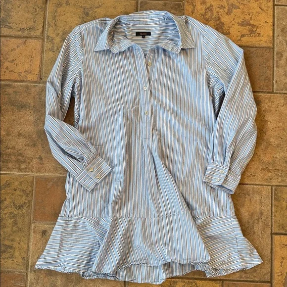 Quince 100% Organic Cotton Poplin Drop Waist Shirt Dress - Picture 5 of 7